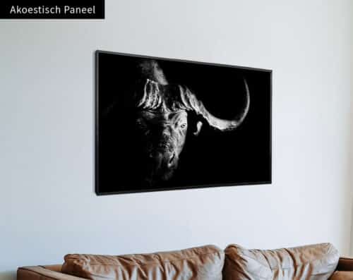 Wall Visual Akoestisch Paneel Buffalo Black and White