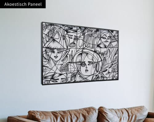 Wall Visual Akoestisch Paneel Face lines