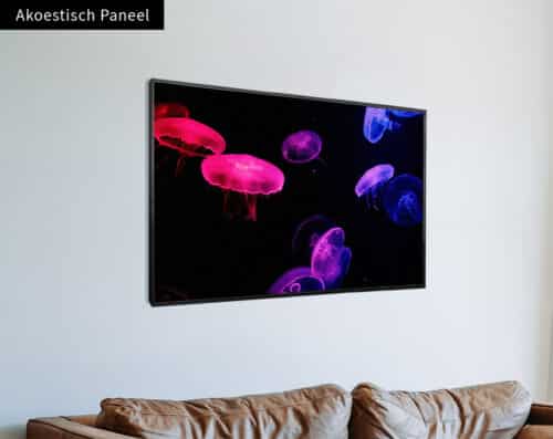 Wall Visual akoestisch paneel Neon Jellyfish