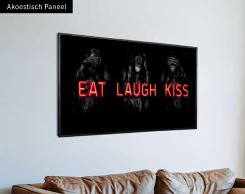 Wall Visual Akoestisch Paneel Panorama Eat Laugh Kiss