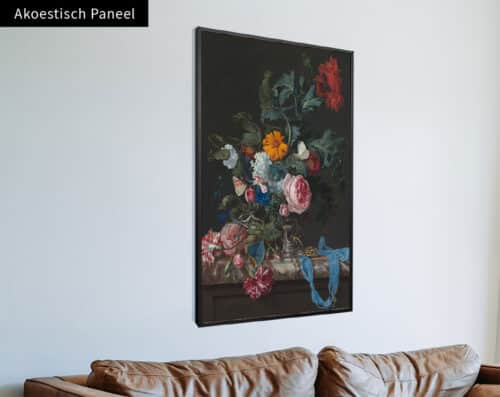 Wall Visual Akoestisch Paneel Bloemstilleven Met Horloge, Willem van Aelst