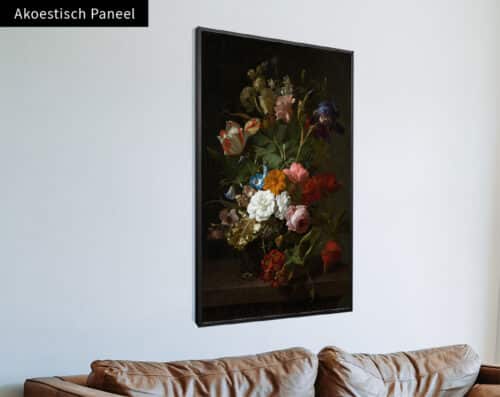 Wall visual akoestisch paneel Vaas met bloemen, Rachel Ruysch