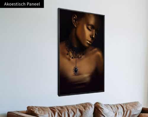 Wall Visual Akoestisch Paneel Woman Bronze Glow