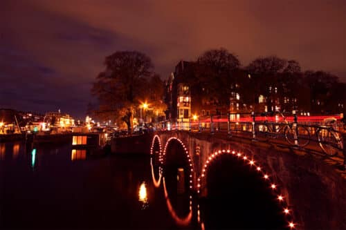 Amsterdam By Night Red