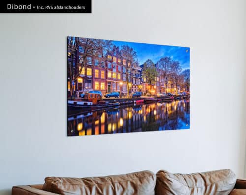 Wall Visual Dibond Amsterdamse Grachten