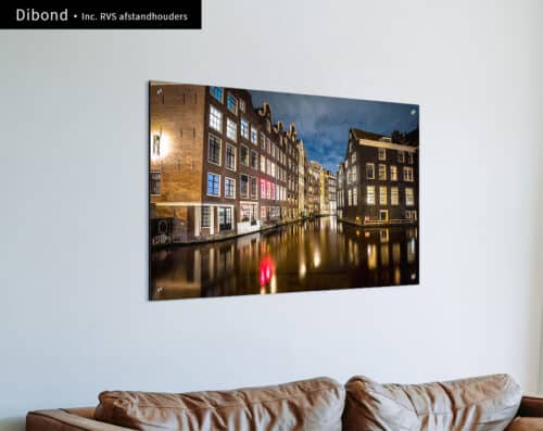 Wall Visual Dibond Amsterdamse Grachten Oudezijds Voorburgwal