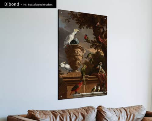 Wall Visual Dibond De menagerie, Melchior d'Hondecoeter