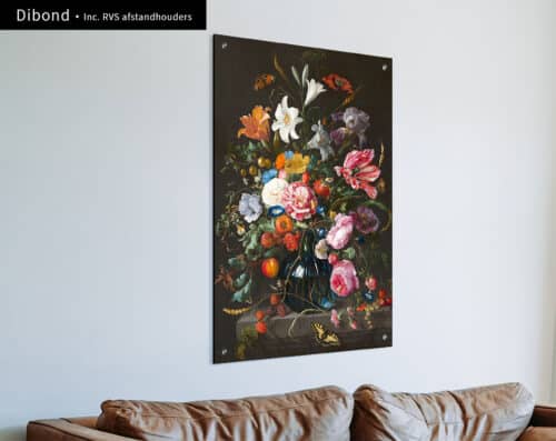 Wall Visual Dibond Vaas met bloemen, Jan Davidsz de Heem