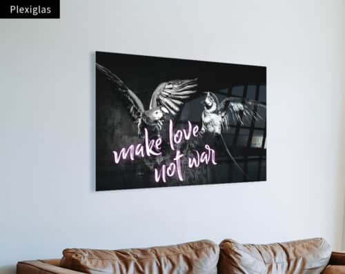 Wall Visual Plexiglas Make Love Not War