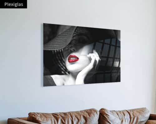 Wall Visual Plexiglas Woman with the Red Lips
