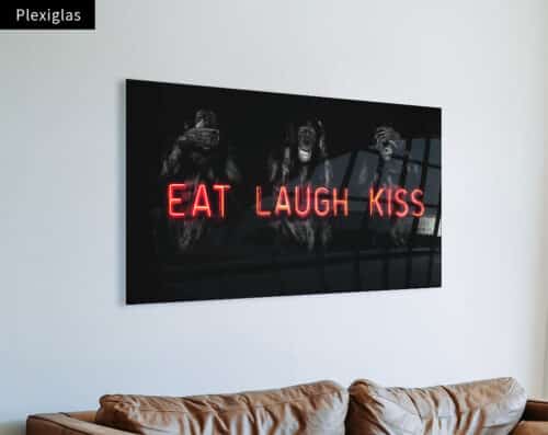 Wall Visual Plexiglas Panorama Eat Laugh Kiss