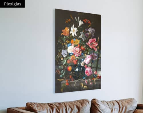 Wall Visual Plexiglas Vaas met bloemen, Jan Davidsz de Heem