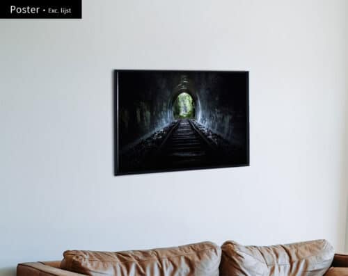 Wall Visual Poster Verlaten Trein Tunnel