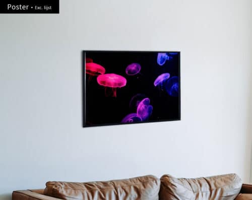 Wall Visual Poster Neon Jellyfish