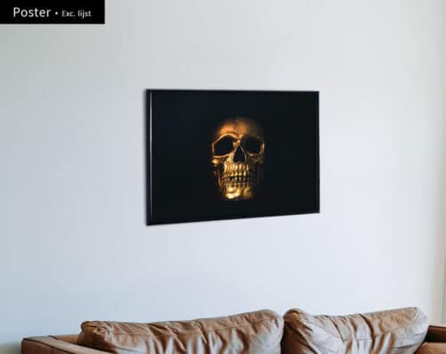 Wall Visual Poster Golden Skull
