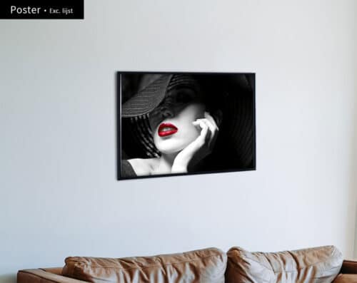 Wall Visual Poster Woman with the Red Lips