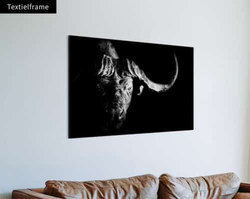 Wall Visual Textielframe Buffalo Black and White