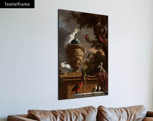 Wall Visual Textielframe De menagerie, Melchior d'Hondecoeter