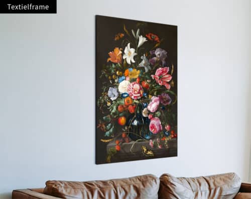 Wall Visual Textielframe Vaas met bloemen, Jan Davidsz de Heem
