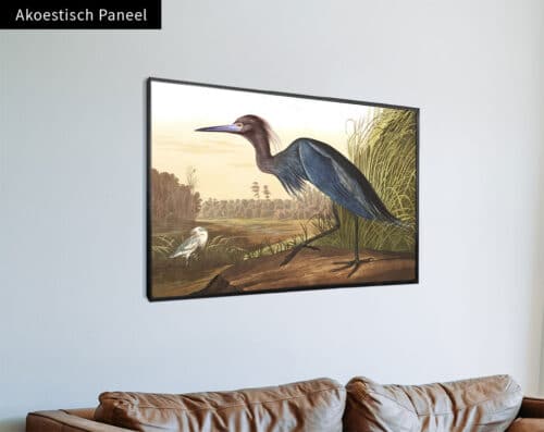 Wall Visual Akoestisch Paneel Kleine blauwe reiger