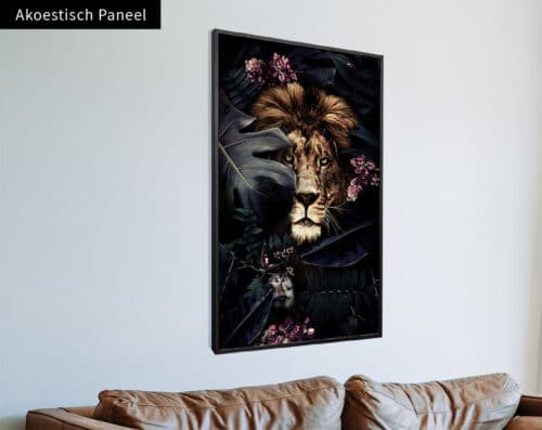 Wall Visual Akoestisch Paneel Midnight Jungle Lion