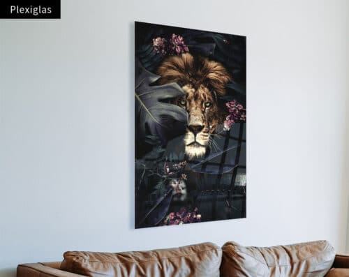 Wall Visual Plexiglas Midnight Jungle Lion