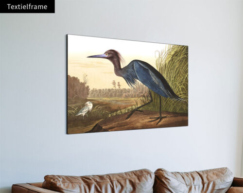 Wall Visual Textielframe Kleine blauwe reiger