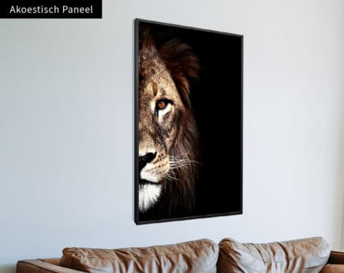 Wall Visual Akoestisch Paneel Lion Side Portrait