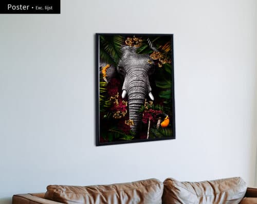 Wall Visual Poster Tropical Jungle Elephant